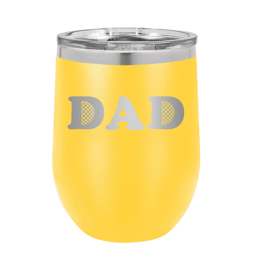 Golf Dad Wine Cup | Yellow