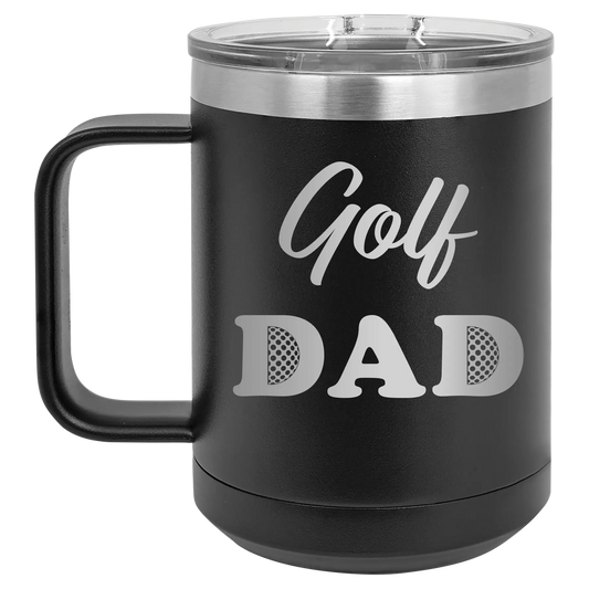 Golf Dad2 15 oz Mug | Black