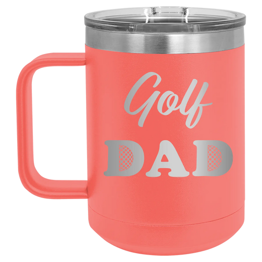 Golf Dad2 15 oz Mug | Coral