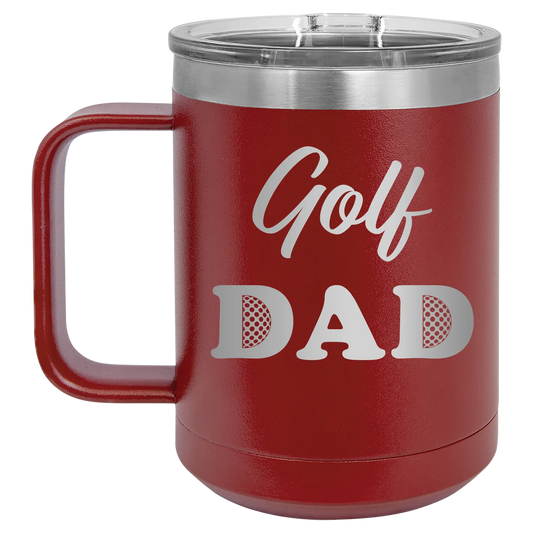 Golf Dad2 15 oz Mug | Maroon
