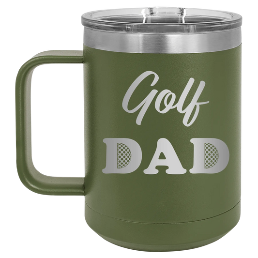 Golf Dad2 15 oz Mug | Olive Green