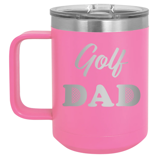 Golf Dad2 15 oz Mug | Pink