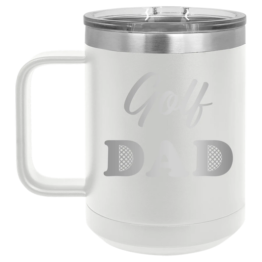 Golf Dad2 15 oz Mug | White