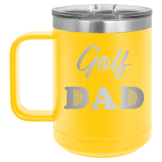 Golf Dad2 15 oz Mug | Yellow