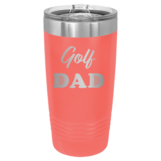 Golf Dad2 20 oz Tumbler | Coral