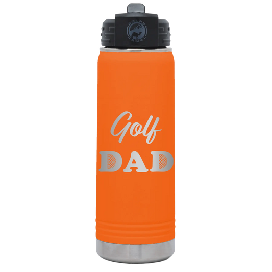 Golf Dad2 20 oz Water Bottle | Orange