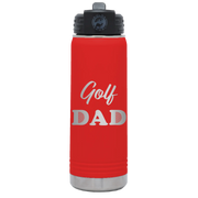 Golf Dad2 20 oz Water Bottle | Red