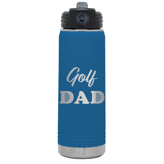 Golf Dad2 20 oz Water Bottle | Royal Blue