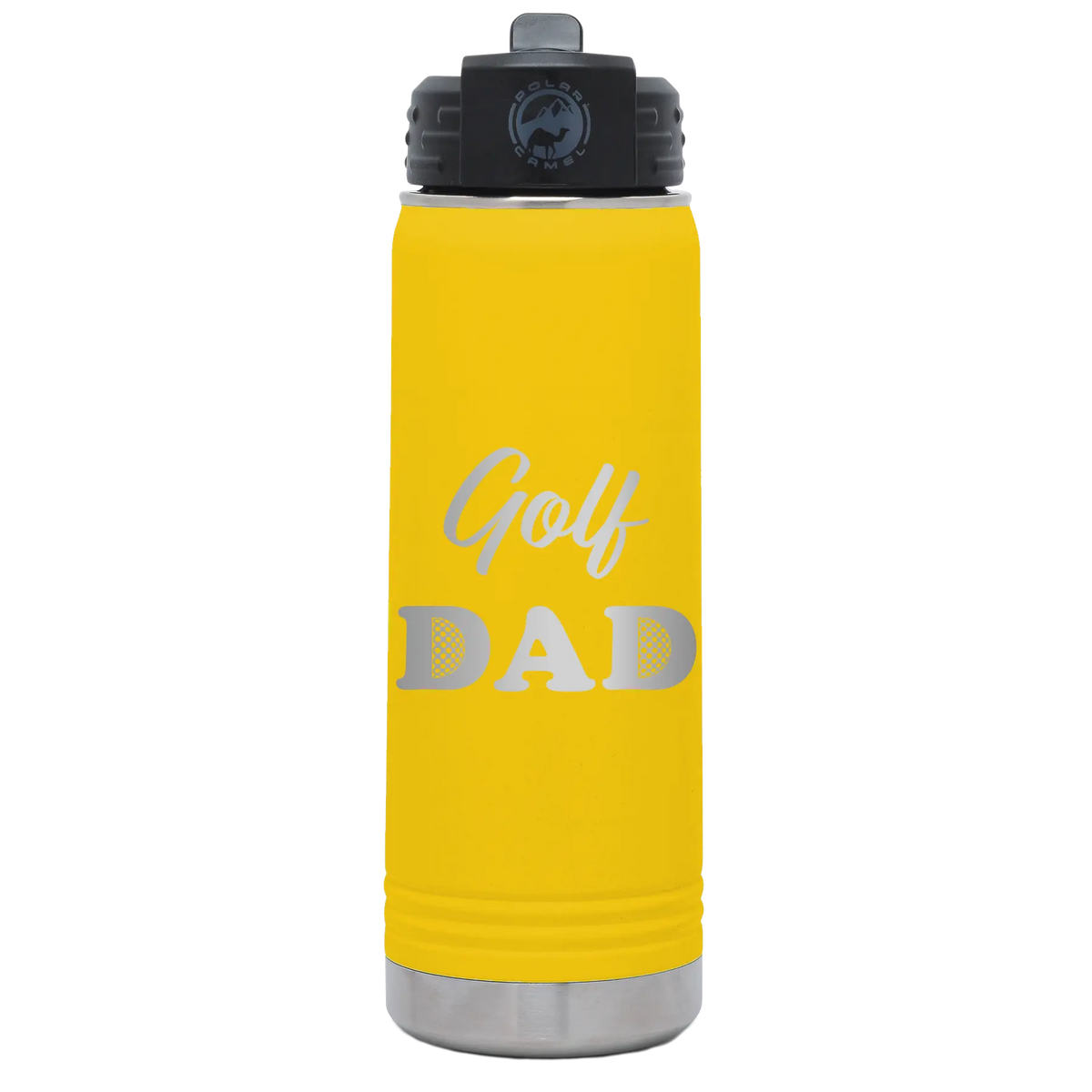 Golf Dad2 20 oz Water Bottle | Yellow
