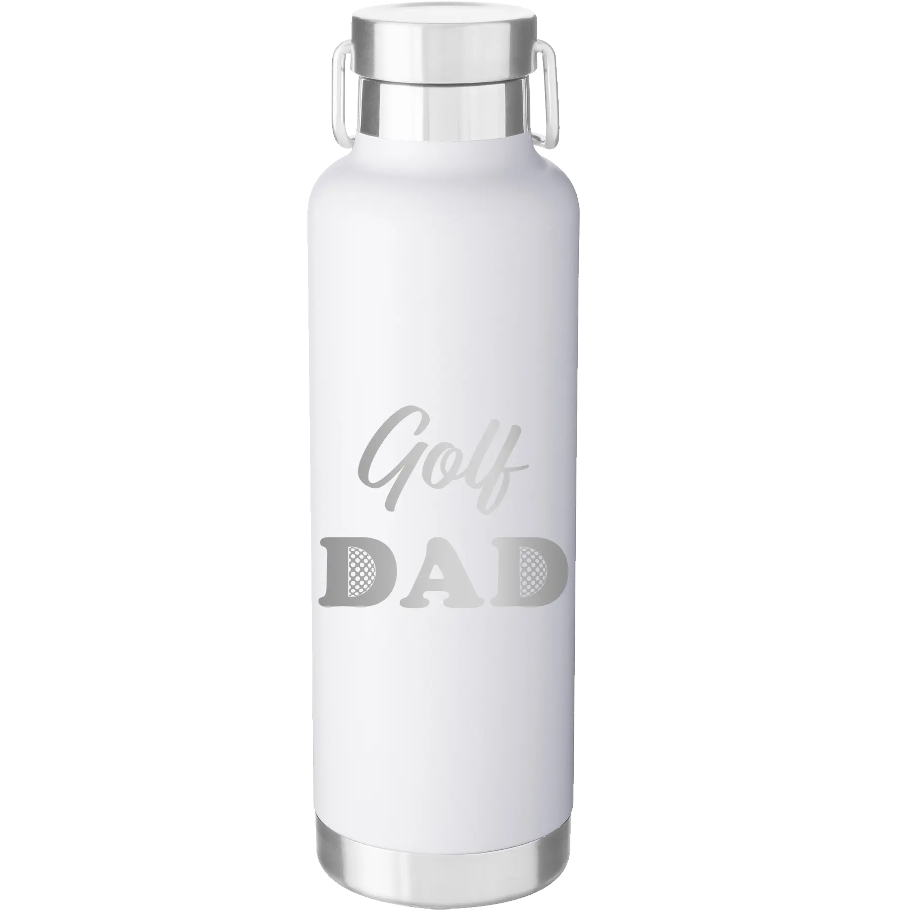 Golf Dad2 24 oz Water Bottle | White