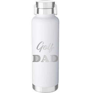 Golf Dad2 24 oz Water Bottle | White