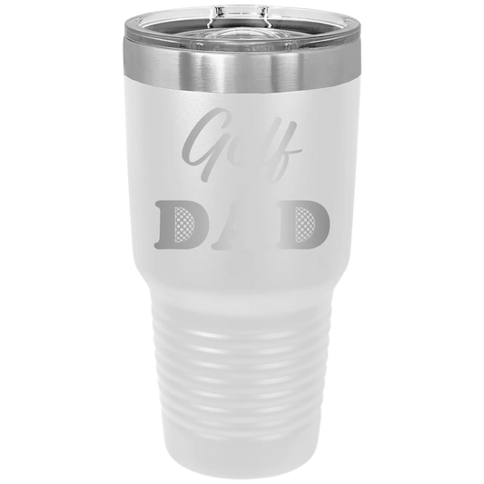 Golf Dad2 30 oz Tumbler | White
