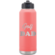 Golf Dad2 32 oz Water Bottle | Coral