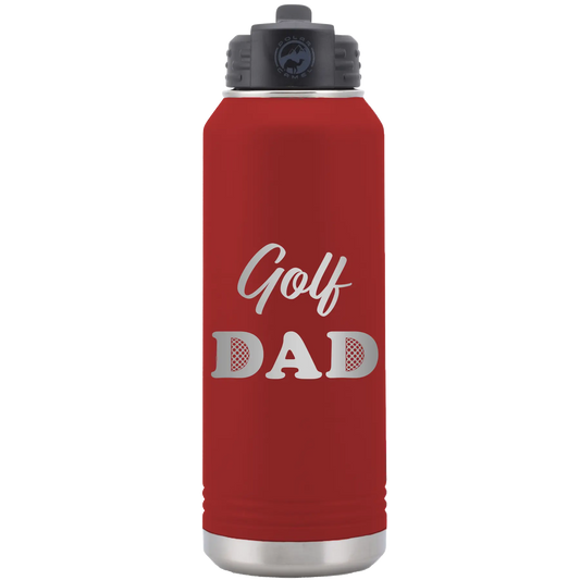 Golf Dad2 32 oz Water Bottle | Maroon