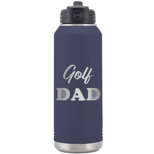 Golf Dad2 32 oz Water Bottle | Navy