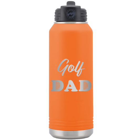 Golf Dad2 32 oz Water Bottle | Orange