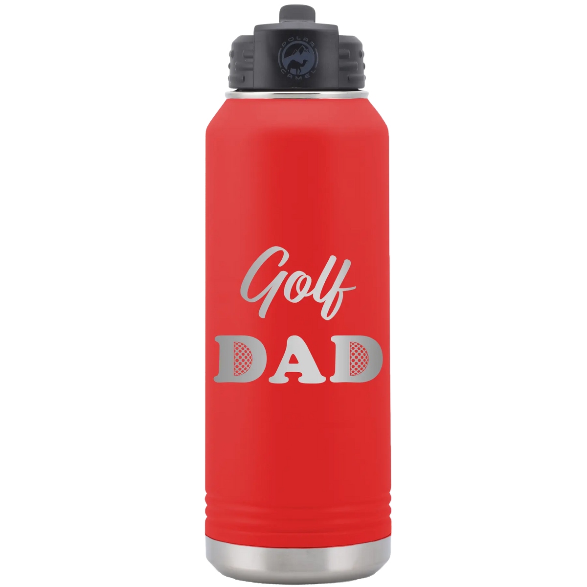 Golf Dad2 32 oz Water Bottle | Red