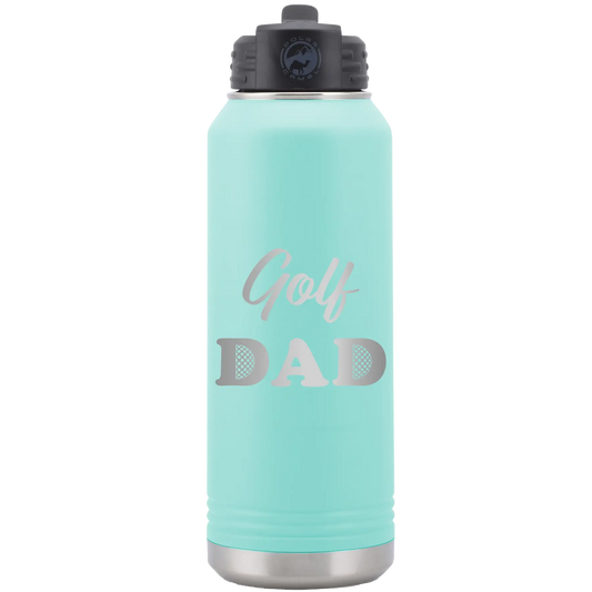 Golf Dad2 32 oz Water Bottle | Teal