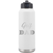 Golf Dad2 32 oz Water Bottle | White
