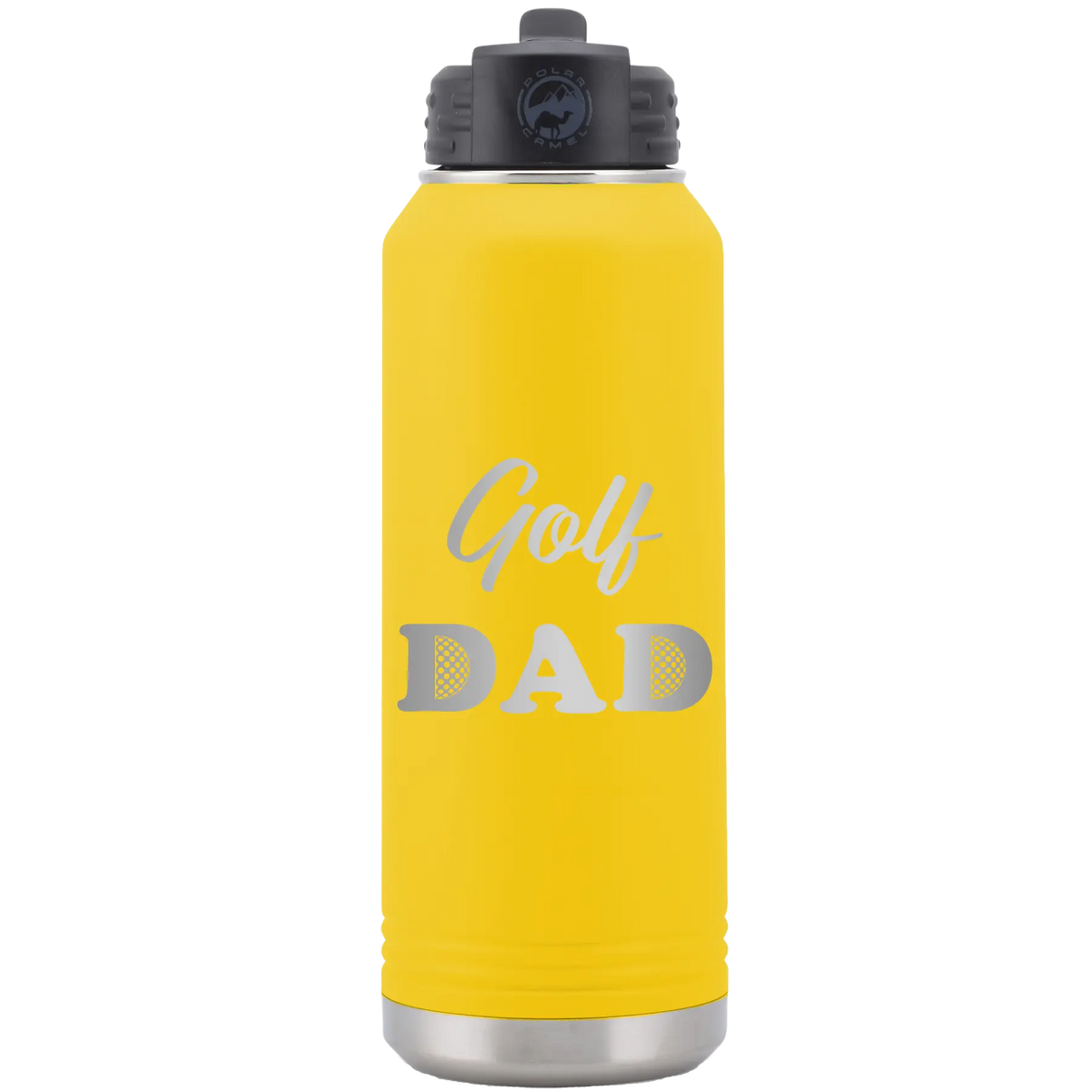 Golf Dad2 32 oz Water Bottle | Yellow