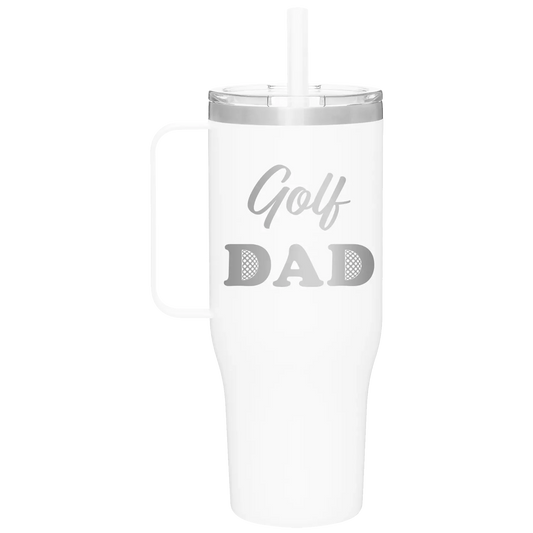 Golf Dad2 40 oz Tumbler Mug | White