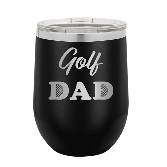 Golf Dad2 Wine Cup | Black