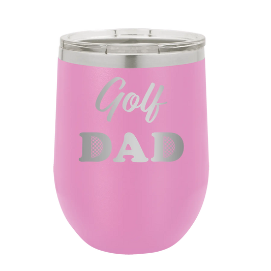 Golf Dad2 Wine Cup | Light Purple