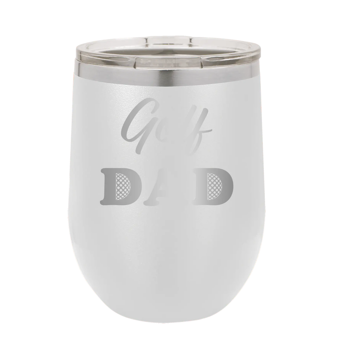 Golf Dad2 Wine Cup | White