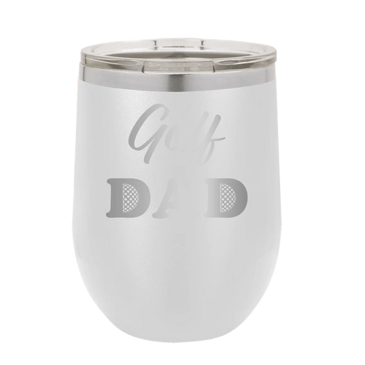 Golf Dad2 Wine Cup | White