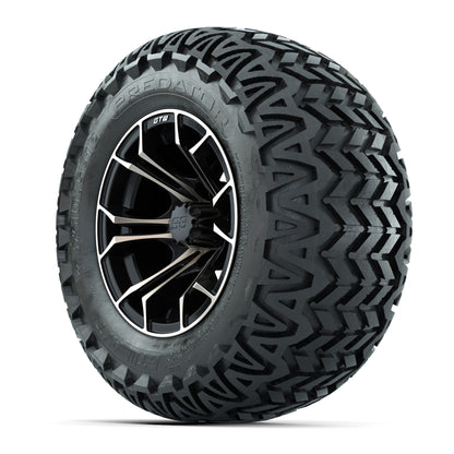 GTW® Spyder Matte Black/Bronze 12 in Wheels with 23X10.5-12 Predator All-Terrain Tires – Full Set