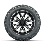 GTW Stellar Machined/Black 14 in Wheels with 23x10.00-14 Rog - front view