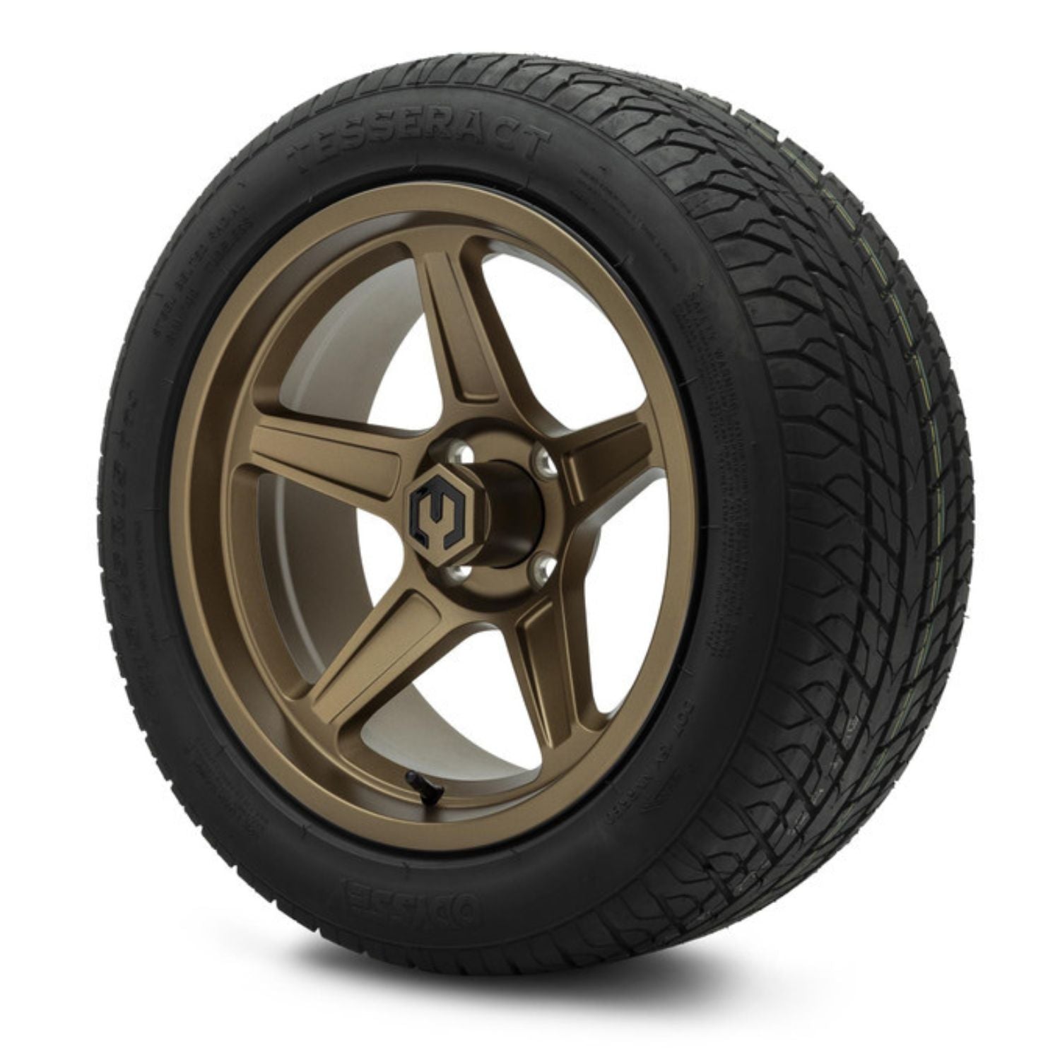 MODZ® 15" Drift Matte Bronze Wheels & Street Tires Combo (Odyssey Tesseract Steel-Belted Radial 215/45-R15)