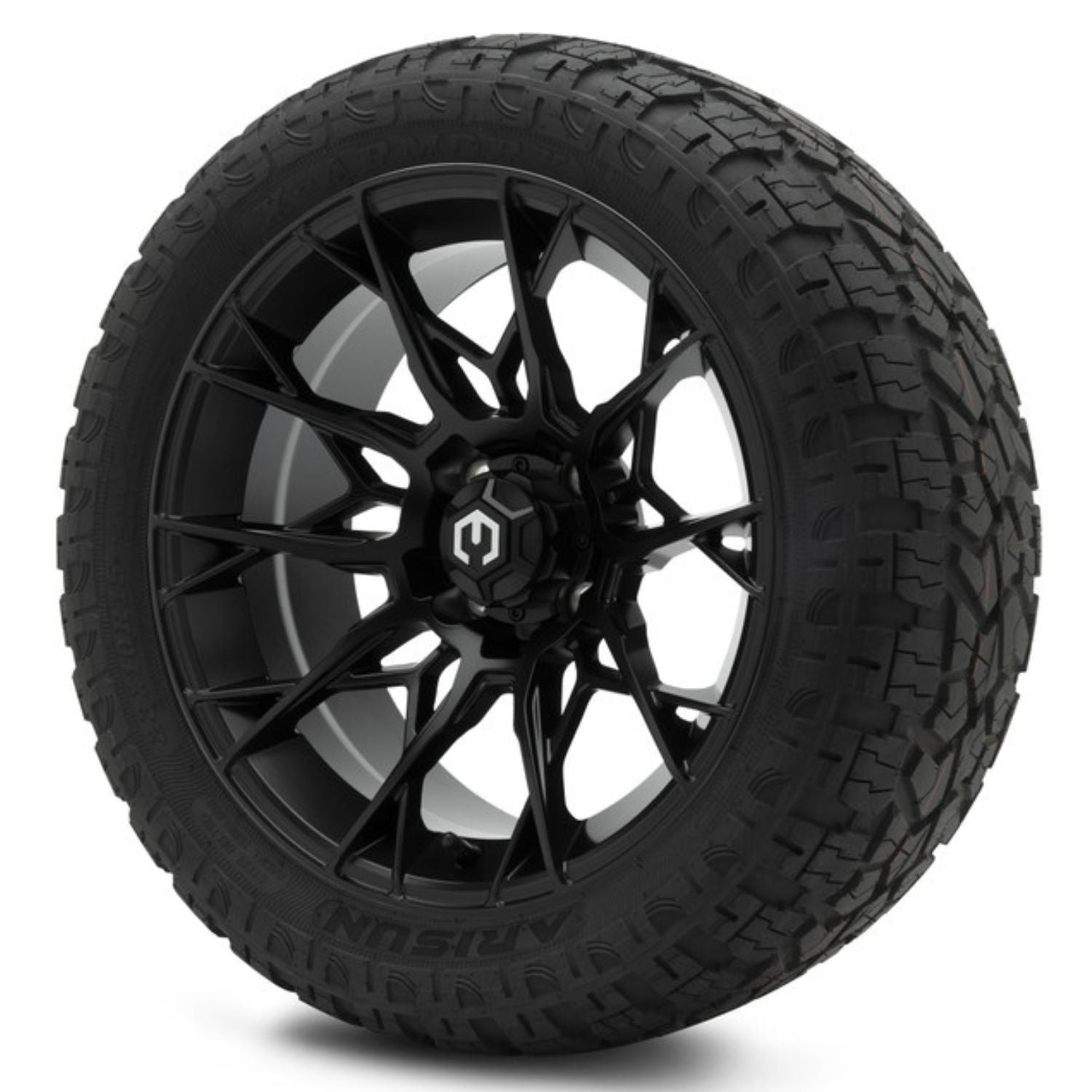 MODZ® 15" Chaos Matte Black Wheels & Off-Road Tires Combo (Arisun X-Armory Steel Belted Radial 23x10-15)