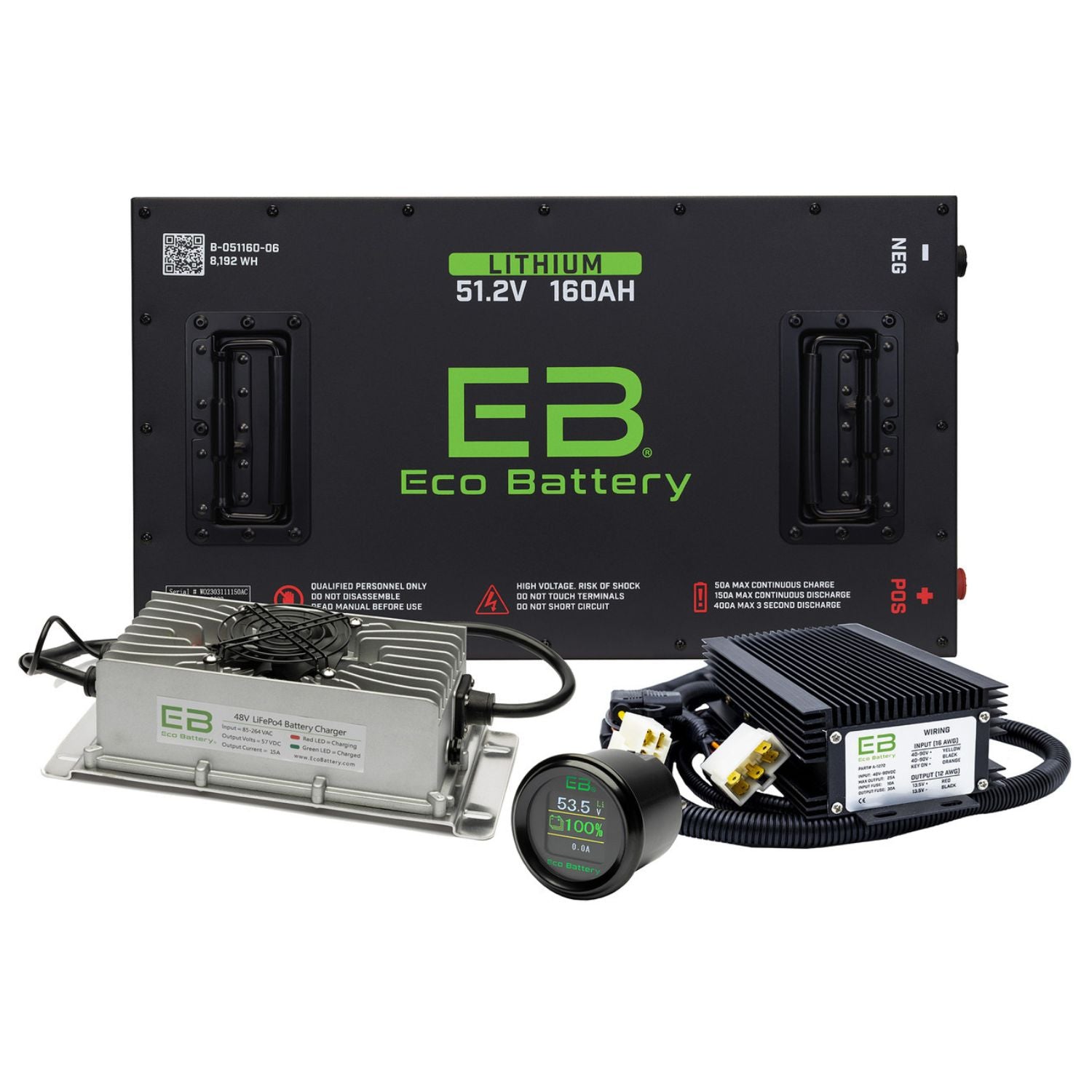 Eco Battery 48V - 160AH Gen3 Lithium Battery Combo - Club Car Carryall