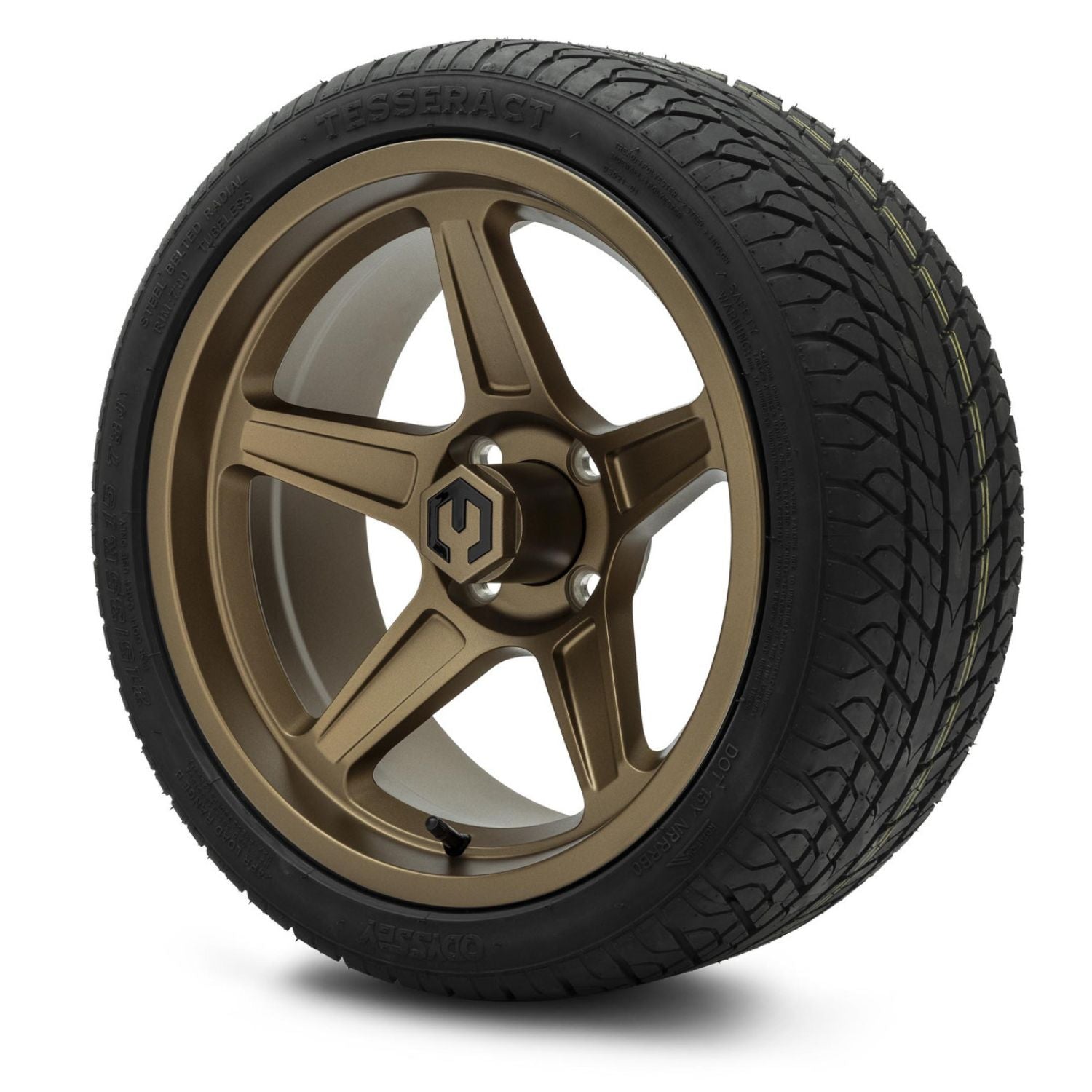 MODZ® 15" Drift Matte Bronze Wheels & Street Tires Combo (Odyssey Tesseract Steel-Belted Radial 215/35-R15)