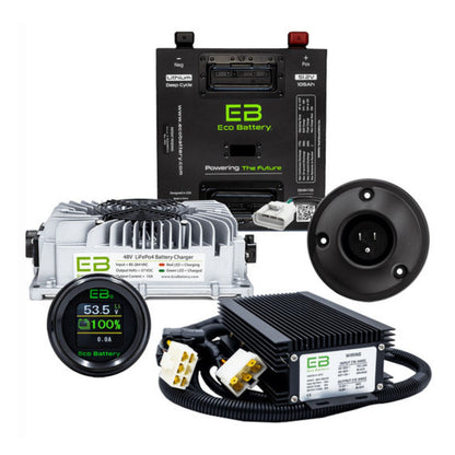 Eco Battery 48V - 105AH Gen3 Thru Hole Lithium Battery Combo - Yamaha Drive [2011-2016] & Drive2 [2017-Up]