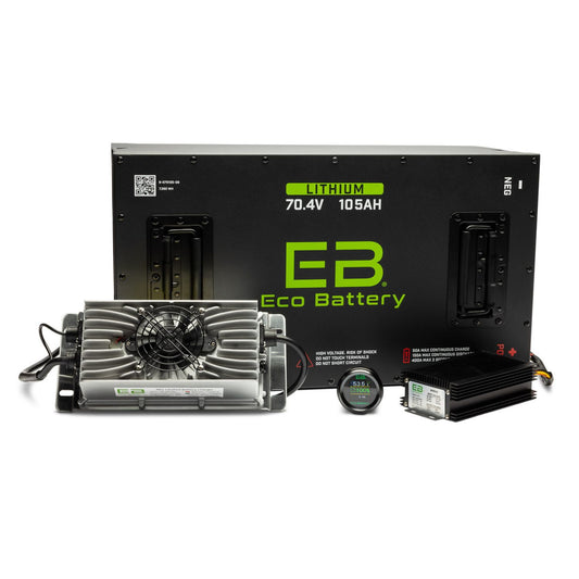 Eco Battery 70V - 105AH Gen3 Lithium Battery Combo - Yamaha Drive [2011-2016] & Drive2 [2017-Up]