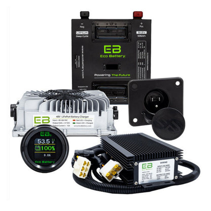 Eco Battery 48V - 105AH Gen3 Thru Hole Lithium Battery Combo - Advanced EV