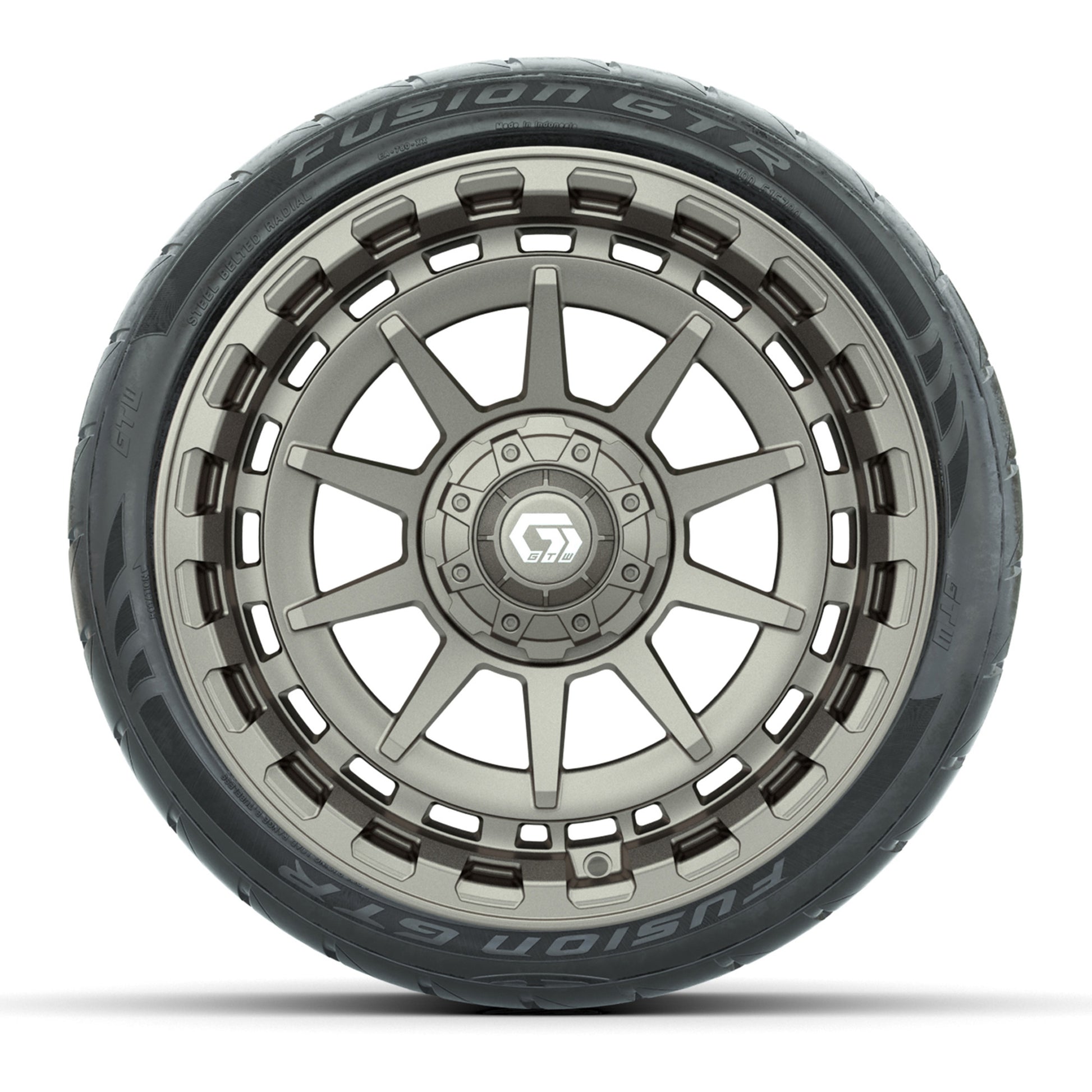 GTW® Barricade Satin Bronze 15 in Wheels with 215/40-R15 Fus - front