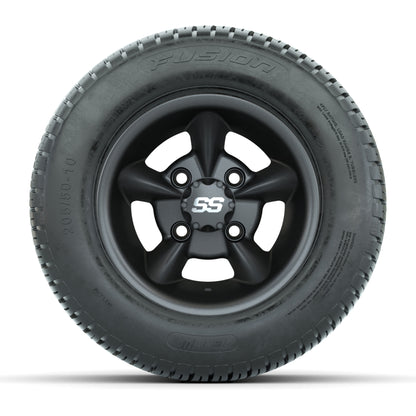 GTW Godfather Matte Gray 10 in Wheels with 205/50-10 Fusion Street Tires – Full Set