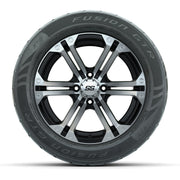 GTW® Specter Black/Machined 14 in Wheels with 255/45-R14 Fus - front view