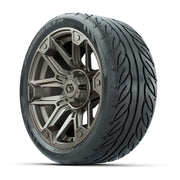 GTW® Graffiti Satin Bronze 14 in Wheels with 205/40-R14 Fusi - 3/4 view