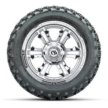 GTW® Shogun Chrome 14 in Wheels with 23X10-14 Rogue All-Terr - front view