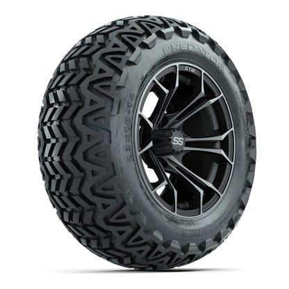GTW Spyder Matte Grey 14 in Wheels with 23x10-14 GTW Predator All-Terrain Tires – Full Set