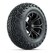 GTW Spyder Matte Grey 14 in Wheels with 23x10-14 GTW Predator All-Terrain Tires – Full Set