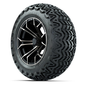 GTW Spyder Matte Black/Bronze 14 in Wheels with 23X10-14 Pre - 3/4 view