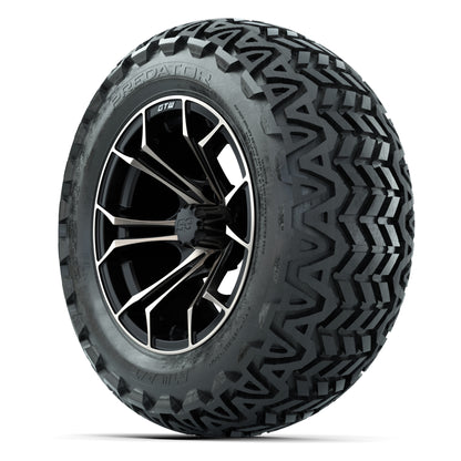 GTW Spyder Matte Black/Bronze 14 in Wheels with 23X10-14 Pre - 3/4 view