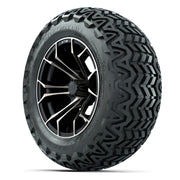 GTW Spyder Matte Black/Bronze 14 in Wheels with 23X10-14 Pre - 3/4 view