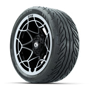 GTW® Nexus Gloss Black/Silver 14 in Wheels with 205/40-R14 F - 3/4 view