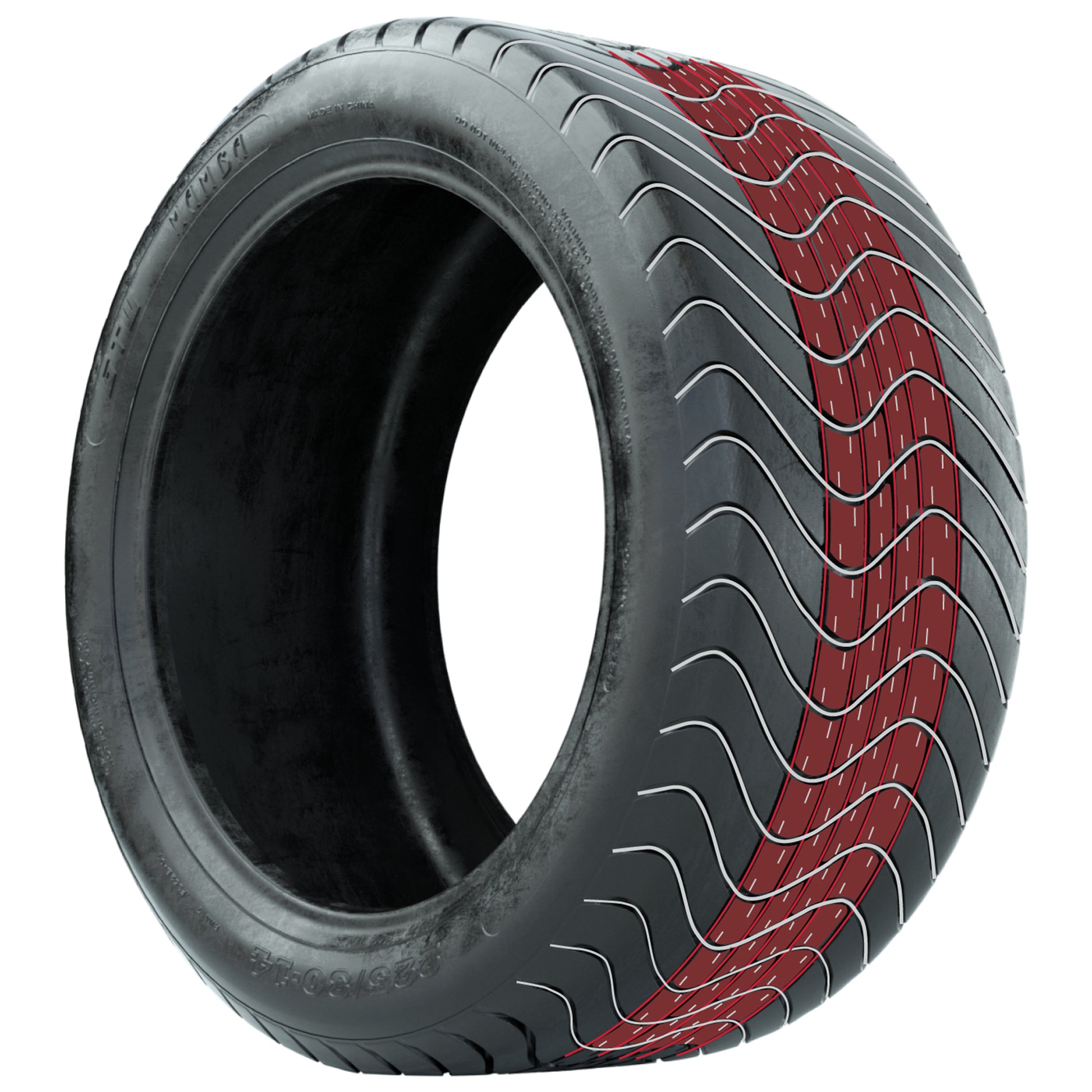 GTW® Mamba Steel Belted Radial Street Tire - 225/40-R16